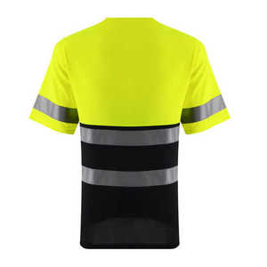 Ropa de trabajo, ropa de seguridad, ropa de trabajo para la construcción, camisetas de manga corta de alta visibilidad reflectantes para seguridad vial para hombres - Product Image 1
