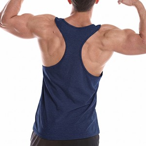 Custom LOGO Cotton Spandex Men's Gym Tank <b>Top</b> Blank Solid Silk Screen Printing Knitted Breathable Quick Dry Eco-Friendly - Product Image 5