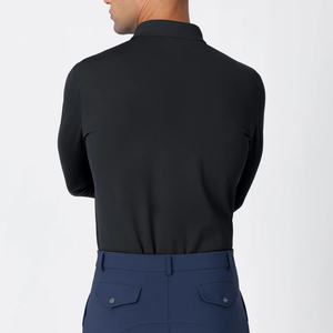 Chemise d'équitation respirante pour homme, coupe ajustée, avec fermeture auto-agrippante, manches longues, pour concours - Product Image 1