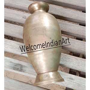 Antique Brass <b>Vase</b> Rustic Flower Metal Design Unique <b>Vintage</b> Style Flower Holder - Product Image 5