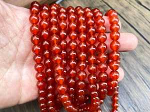 AA Genuine <b>Red</b> Agate Smooth Round Gemstone <b>Beads</b> 2mm 3mm 4mm 5mm 6mm 8mm 10mm 12mm Loose Stone <b>Beads</b> for Jewelry - Product Image 4