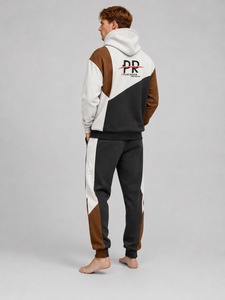 Wholesale Plus Oversized Embroidered Spray Wash Wide Fit <b>Boxer</b> Jogger Tracksuit Twin Set Loss Tracksuit Gym Sports Wear - Product Image 5