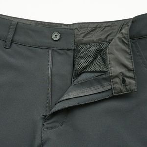 Shorts d'été pour hommes, couleur noire unie, imprimé, short de bain élastique avec poche arrière, shorts de plage. - Product Image 2