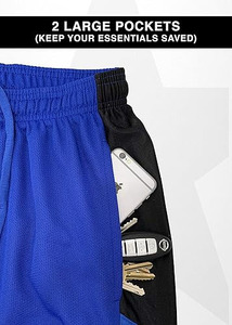 Série Velocity : Lot de 4 shorts de basketball haute performance pour hommes avec graphismes dynamiques sur les panneaux latéraux Shorts pour hommes - Product Image 4