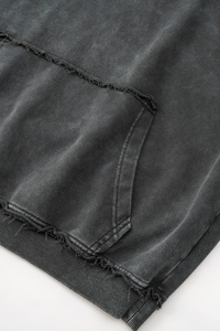 Sudadera con Capucha Oversize de Algodón Tejido de Color Liso para Mujer, Estilo Casual de Otoño con Bolsillos, Anti-Pilling, Acabado Lavado - Product Image 6