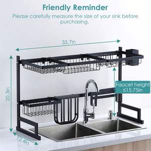Large 2-Tier Dish Drying Rack Drainer Utensil Organizer Holder for <b>Kitchen</b> Countertop <b>Sink</b> Tableware Organizer - Product Image 5