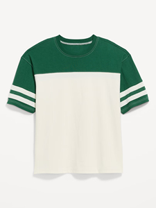 T-shirt en coton color block de qualité supérieure pour homme, streetwear décontracté, manches courtes, logo personnalisé, t-shirt color block, coton de haute qualité - Product Image 1