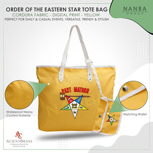 Bolso Tote Impermeable Personalizado con Cierre de Cremallera y Bordado de la Estrella Amarilla del Este (OES) para Ex-Materna - Product Image 4
