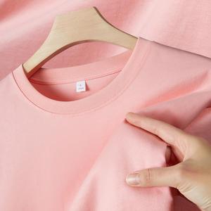 Camiseta de Manga Corta para Hombre, 100% Algodón, 200g, Color Caramelo, Corte Regular, Cuello Redondo, Color Sólido, Anti-UV, Transpirable - Product Image 4