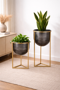 Wire Planter Set Powder Coated Durable Multi-Purpose Outdoor & Indoor Floor Planter with Drainage - Product Image 3