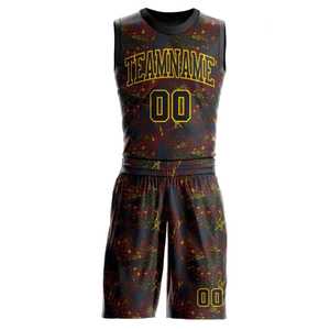 Uniforme de basketball en tissu doux 100% polyester, couleurs attrayantes, ensemble entièrement imprimé, bonne qualité, conçu pour la sublimation. - Product Image 1