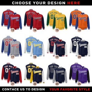Wholesale Custom Stylish Chenille Embroidery Patched Genuine Full Sleeves Plain Baseball Plus Size Men's Varsity Jackets - Product Image 6