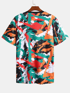 Multi Color Sublimation Printed T-Shirts New Designs Casual Summer Latest Designer T Shirts For Mens Custom Logo Label <b>TShirts</b> - Product Image 2