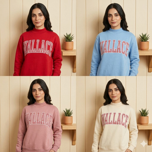 Sweat-shirt personnalisé de haute qualité avec appliqué en twill |   Pull en molleton 400 GSM à col montant pour sororité |   Fabrication en gros de produits grecs universitaires - Product Image 4