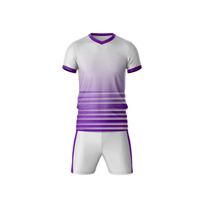 Ensemble de maillots de football pour hommes, blanc et vert dégradé, sublimé, 100% polyester, évacuation de l'humidité, col personnalisé, sans manches, élastique - Product Image 3