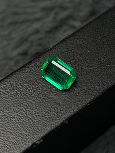 Pierre précieuse naturelle vert émeraude, taille octogonale, pour la fabrication de bijoux - Product Image 3