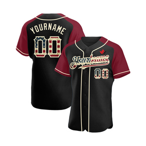 Camiseta de Béisbol Personalizada con la Bandera Estadounidense, Negra y Verde Oliva, Sublimada, Unisex, para Adultos, Manga Corta, Cierre de Botones, Transpirable, Uniforme de Equipo - Product Image 5