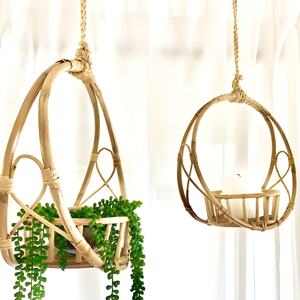 Rattan <b>Hanging</b> <b>Basket</b> Natural <b>Hanging</b> Flower Planter <b>Baskets</b> - Product Image 1