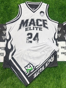 Conjunto de Camiseta de Baloncesto MACE ELITE Sublimada 100% Poliéster Cuello en V Sin Mangas Transpirable Unisex Adulto Todas las Temporadas - Product Image 2