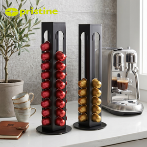 Soporte Giratorio para Cápsulas de Café, Estante de Almacenamiento Metálico, Organizador de Cocina Cilíndrico de 360 Grados, Almacenamiento Minimalista para el Hogar - Product Image 6