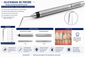 Single-Ended Glickman SE <b>Probe</b> 1-2-3-5-7-8-9-10 Markings #6 #30 Zetomed Pro - Product Image 2