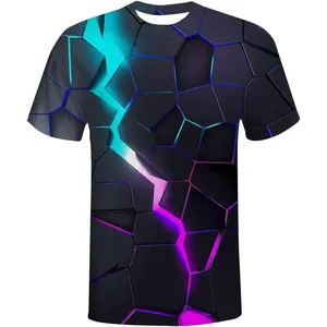 T-shirts décontractés pour hommes à manches courtes avec impression numérique intégrale par sublimation, 100% coton, 220g - Product Image 2