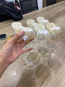 Verre décoratif en forme de coquillage, fait main, incrusté de coquillages, provenant du Vietnam - Product Image 6