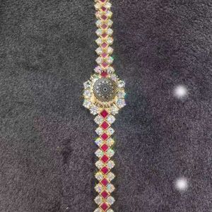 Splendide montre analogique à quartz pour homme avec strass, cadran carré en cristal saphir, chronographe de luxe, mouvement ETA antique, 28 mm - Product Image 6