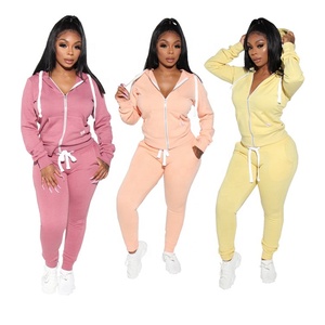 Conjunto de dos piezas formado por sudadera y pantalón, invierno, manga larga, cremallera, alta calidad - Product Image 4