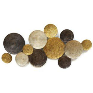 Décoration murale en métal en forme de fleurs et de feuilles pour la maison, le salon, avec couleur personnalisable et fixation murale. - Product Image 2