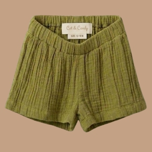 Conjunto de Muselina Orgánica Palm Breezy para Cuna de Bebé y Camisa Oversize con Estampado de Caramelos y Pantalones Cortos para 0-6 Meses 0-3 Meses Verano - Product Image 4