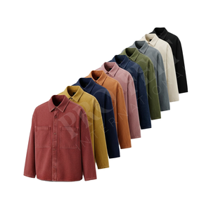 Camisas de mezclilla de algodón 100% vintage, a la moda, con botones y bolsillos delanteros, manga larga, estilo desgastado, para venta al por mayor. - Product Image 1