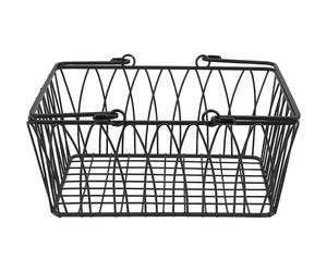 Panier de rangement en fil métallique de qualité supérieure avec poignées en bois pour buanderie - Product Image 5