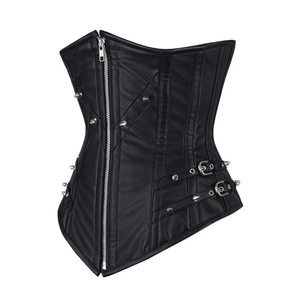 Corset de luxe en cuir véritable pour femme, bustier tendance haut de gamme à lacets, service d'échantillons OEM disponible dès aujourd'hui - Product Image 3