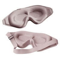 Masque de sommeil 3D stéréoscopique tout-en-un en mousse à mémoire de forme 100 % occultant, soulagement de la pression, conception anti-emmêlement des cheveux, utilisation toutes saisons