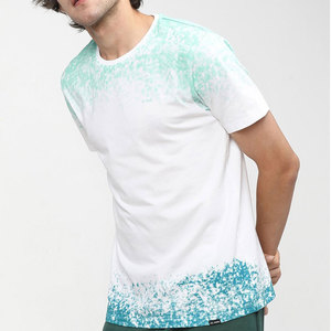 T-shirt blanc à manches courtes pour homme, logo sur le devant, col rond, coupe classique, décontracté, en coton tricoté, style streetwear, écologique, séchage rapide - Product Image 1