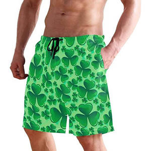 Shorts de bain imprimés pour hommes, fabriqués en usine, meilleur prix, vente en gros, taille élastique, anti-UV, 100% polyester - Product Image 5