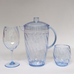 Verre à vin en plastique incassable à design spiralé pour les fêtes à domicile - Product Image 6