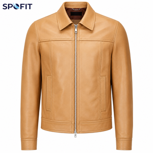 New Arrival Men's High Quality <b>Leather</b> <b>Jacket</b> Denim Fabric <b>Winter</b> Waterproof Windproof Front Logo Hooded OEM Service Available - Product Image 1