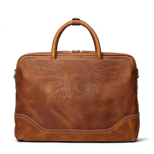 High Quality Genuine <b>Leather</b> Casual <b>Laptop</b> <b>Bag</b> with Shoulder Strap Durable Handle Closure 2026 - Product Image 4