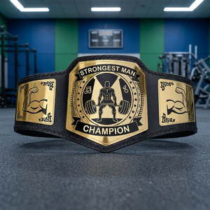 Cinturón de Artes Marciales de Cuero Personalizado para Campeonato, Placa de Metal Dorada, Forro de Poliéster de 0.5cm, Unisex, Suave y Cómodo, para Taekwondo y Karate - Product Image 3