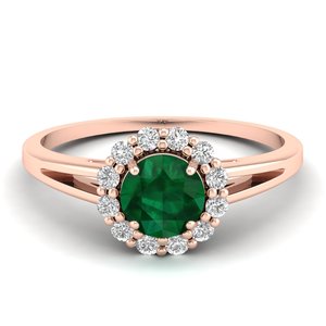 Anillo Halo de Oro Blanco de 14K y 18K con Esmeralda y Moissanita, Joyería Fina de Lujo REYES, Regalo de Aniversario - Product Image 5