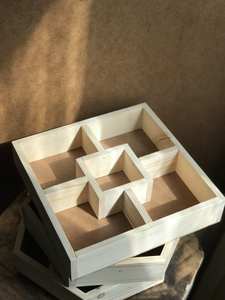 Boîte de rangement en bois pour fruits secs et épices avec compartiments, boîte à épices personnalisée avec logo, boîte en carton, fabrication artisanale, luxe moderne - Product Image 5