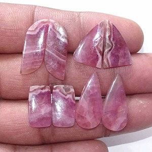 Paire de cabochons en calcite rose cobalt de haute qualité, pierres précieuses semi-précieuses en quartz naturel de haute pureté, en vrac - Product Image 5