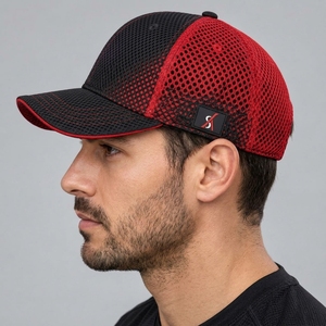 Gorra de malla personalizada ajustable tipo camionero, transpirable, con parte trasera de malla, material de poliéster, ligera, cómoda, para deportes casuales al aire libre - Product Image 3
