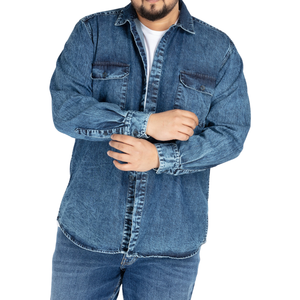 เสื้อเชิ้ตเดนิมผู้ชายไซส์ใหญ่ ผ้าเนื้อนุ่มสบาย รับผลิตตามแบบ มีตัวอย่างฟรี คุณภาพดีที่สุด - Product Image 3