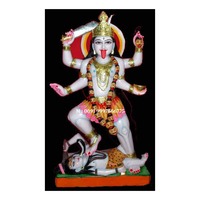 Statue de Kali Mata en marbre noir, la plus belle, faite à la main, en position debout, pour la maison, le bureau et le temple, à des fins de culte.