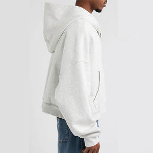 Fournisseur de vêtements de style de vie pour hommes, sweat à capuche zippé personnalisé avec impression graphique, en molleton brossé épais, vente en gros - Product Image 4