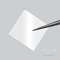 Plaque de diamant monocristallin carrée Aga9 Systems 12 mm x 12 mm, polie des deux côtés, épaisseur 0,4 mm