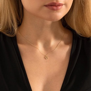 สร้อยคอจี้มินิมอลแบบเรียบหรูได้รับการรับรองจากอีจีไอ10K 14K ทอง18K - Product Image 5